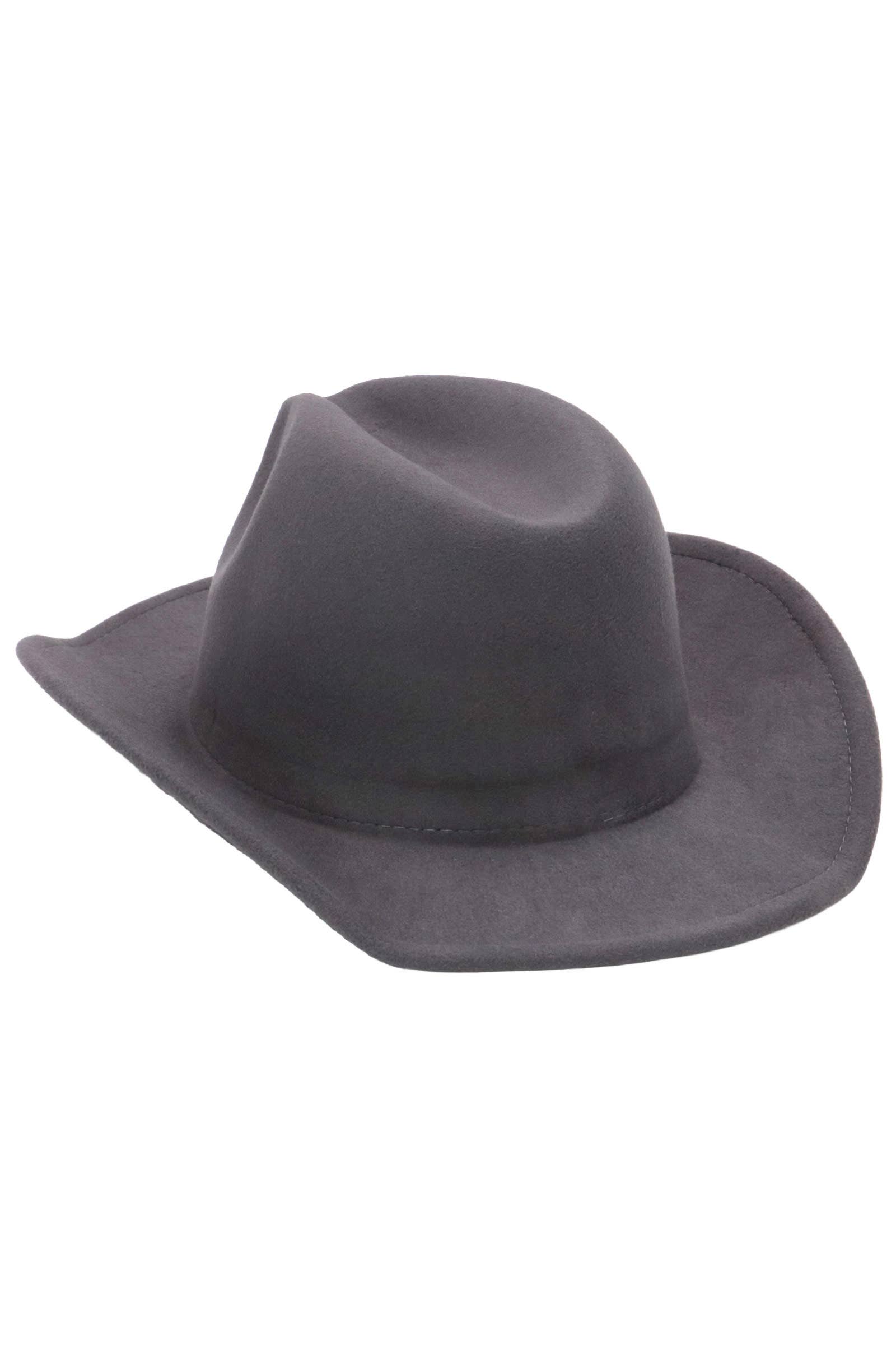 Cap Zone – wholesale Cowboyhatt - Unisex – Solid Plain Taco Brim Filthatt Cowboyhatt16