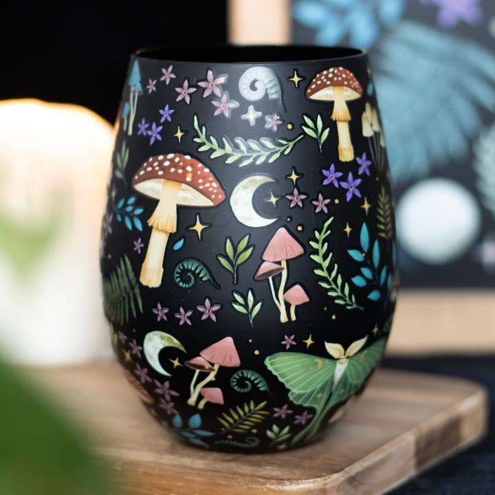 Dark Forest Print Stemless Wine Glass and other Purchase Wholesale weinglas. Free Returns & Net 60 Terms on Faire trending on Faire.