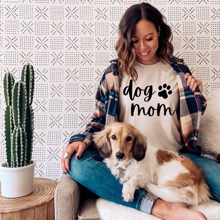 Hund Mamma Pawprint Tee för wholesale av Ryman + Co