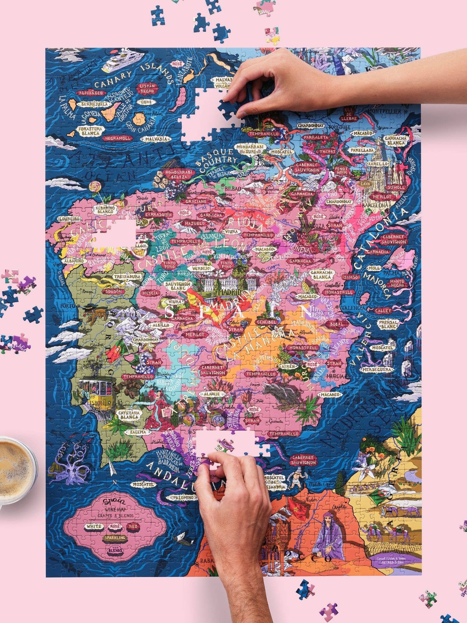 Water & Wines - Vendita all'ingrosso Puzzle - Adulti - Puzzle Vini della Spagna2