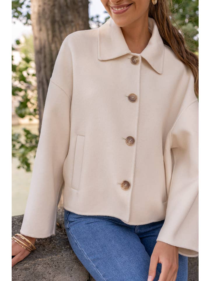 Attentif Paris – Casaco - Mulher por atacado – Casaco de mistura de lã cortado de grandes dimensões feito à mão47