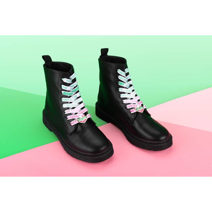 Proud Zebra – wholesale Skosnören - Unisex – Abrosexual Pride Flagga Vita Skosnören