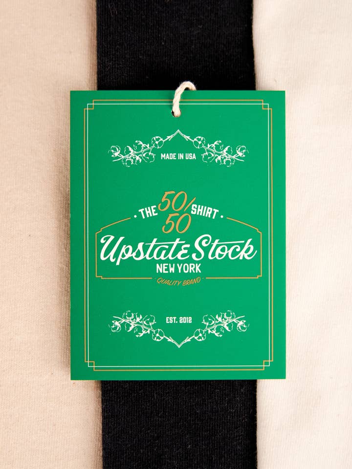 The 50/50 Upcycled Cotton Shirt - CLASSIC TEE - NATURAL for wholesale on Faire5