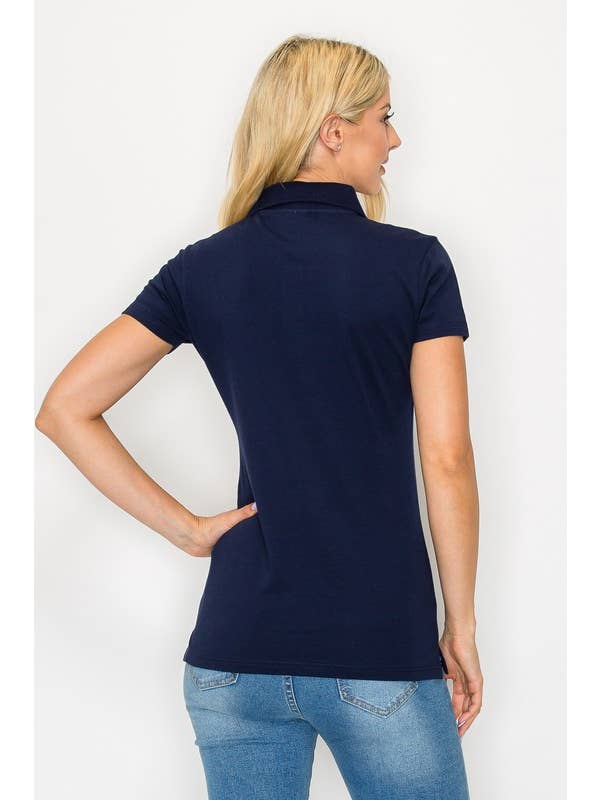 Vanilla Monkey - Vendita all'ingrosso Top in maglia - Donna - Maglietta Polo in Piqué Uniforme1