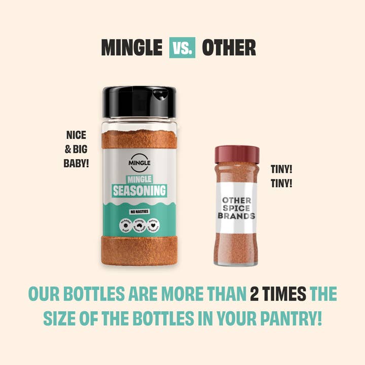 Mingle Seasoning - Wholesale Dried spice mix - WHOOPS WE FORGOT THE BAGEL SEASONING LARGE BOTTLE1
