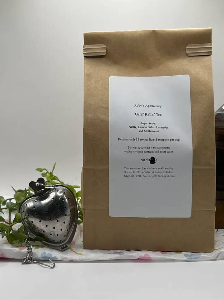 Grief Relief Tea for wholesale by Abby's Apothecary
