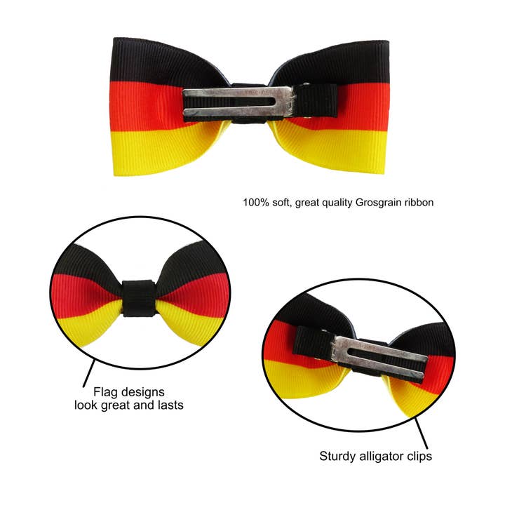 QXP Shop - Vente Nœud pour cheveux – enfant - Arc de cheveux drapeau de l'Allemagne