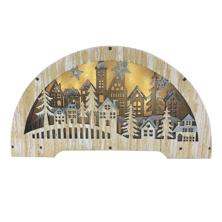 Oak Street Wholesale - Wholesale Christmas Decoration - Lght Half Round Village0
