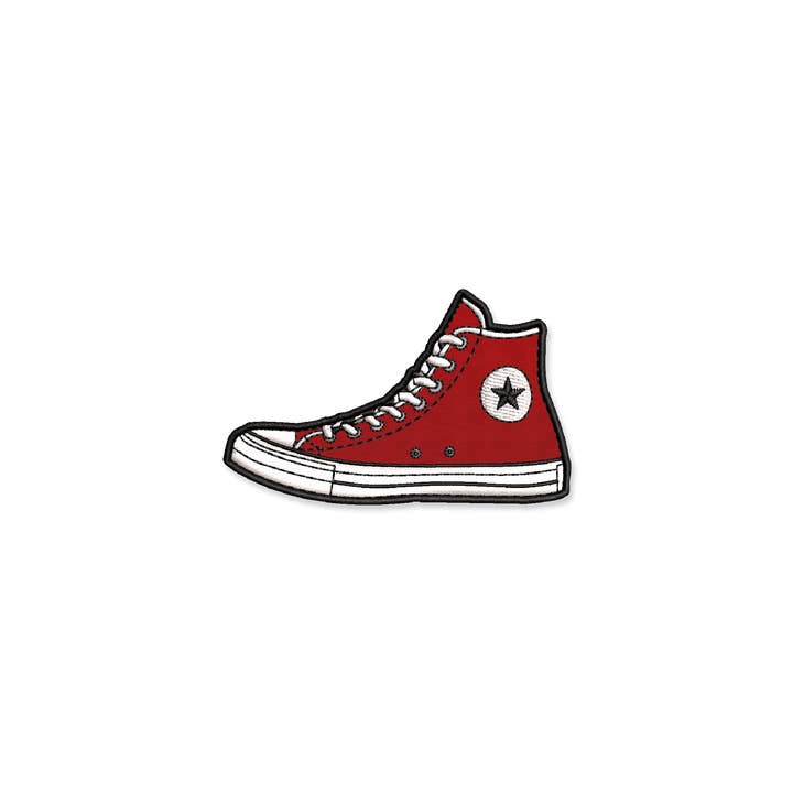 Studio Ten Design - Vente Écusson - Écusson thermocollant rouge pour baskets High Top