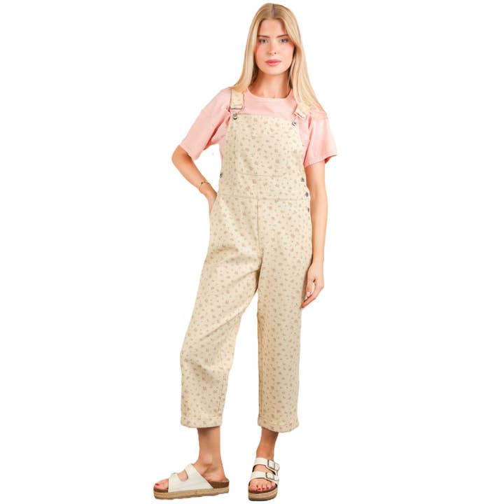 Floral Printed Casual Overall Jumpsuit for wholesale by Apolline