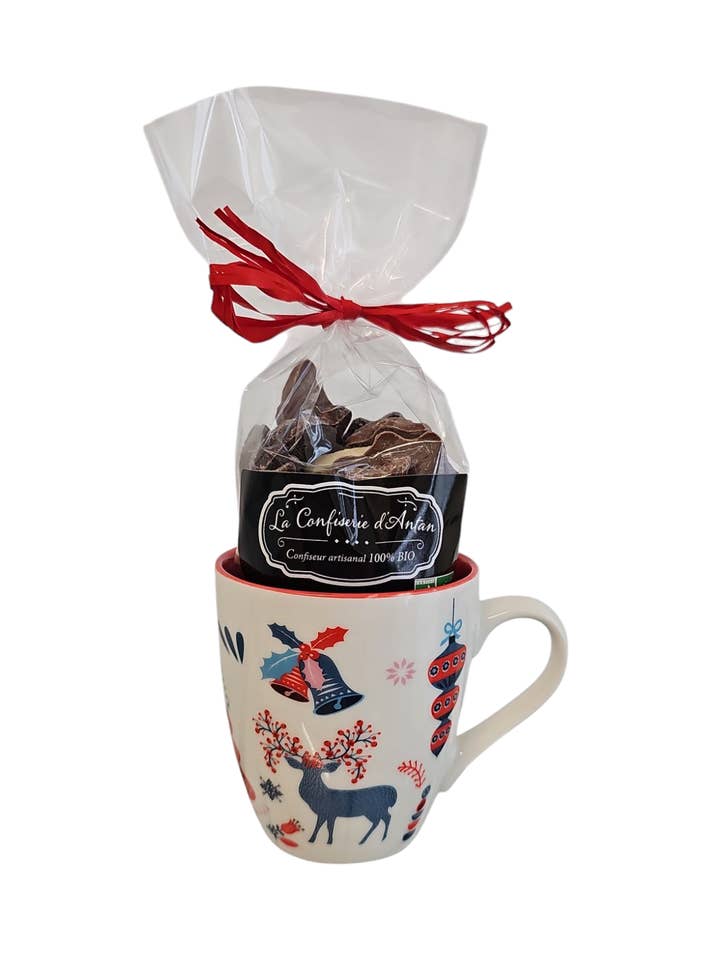 Saco de fritura de chocolate, sortidos, 130 g + caneca de Natal por atacado de La confiserie d'antan 100%bio