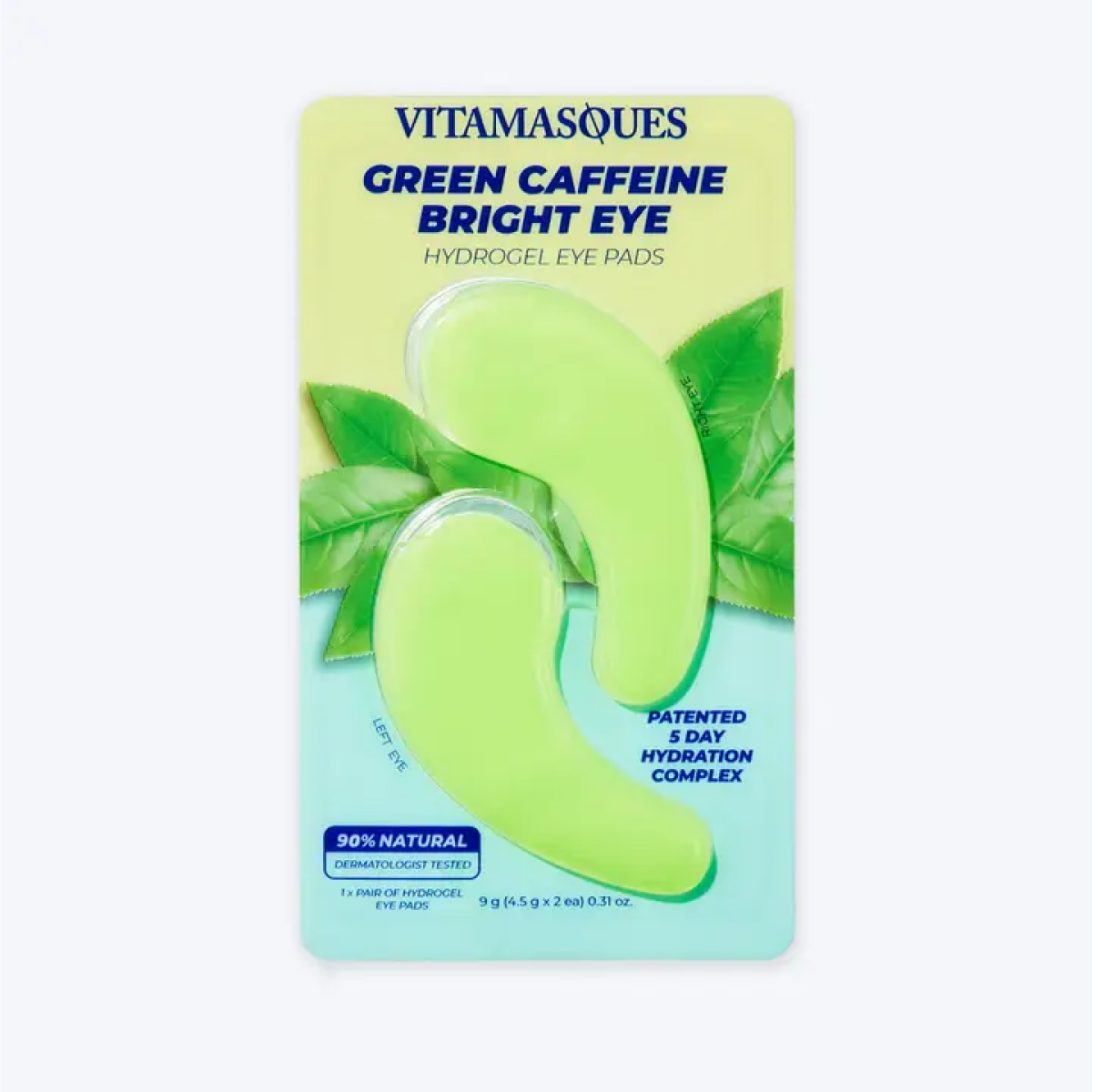 Vitamasques US - Wholesale Eye Treatment Mask - Bright Eye Green Caffeine Hydrogel Eye Pads5