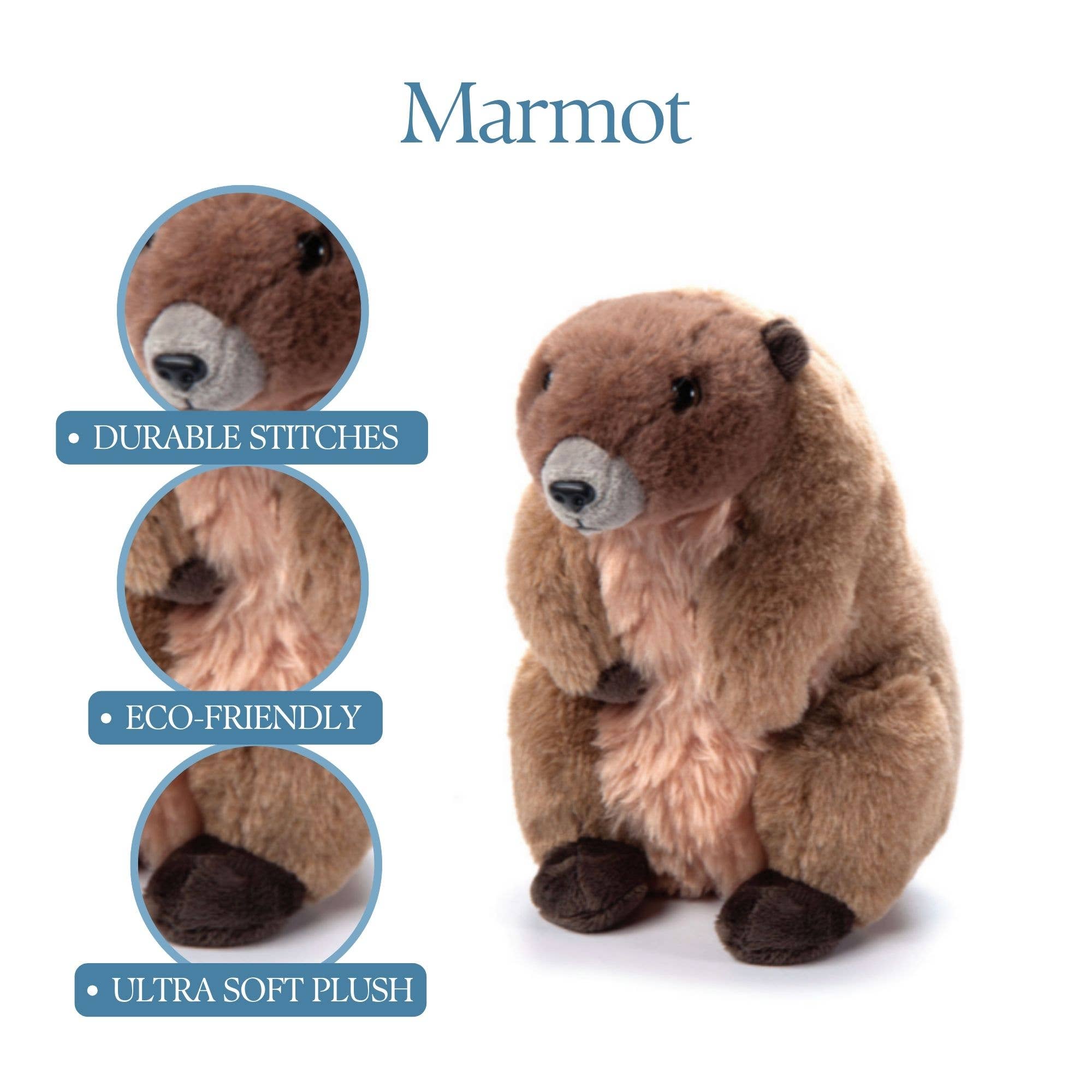 The Petting Zoo - Wholesale Stuffed/Plush Toy - Kids & Baby - 9" (22cm) Wild Onez Marmot / Groundhog2