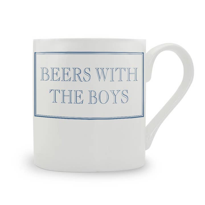 Caneca de porcelana bone china "Cervejas com os Rapazes" por atacado de Stubbs Mugs