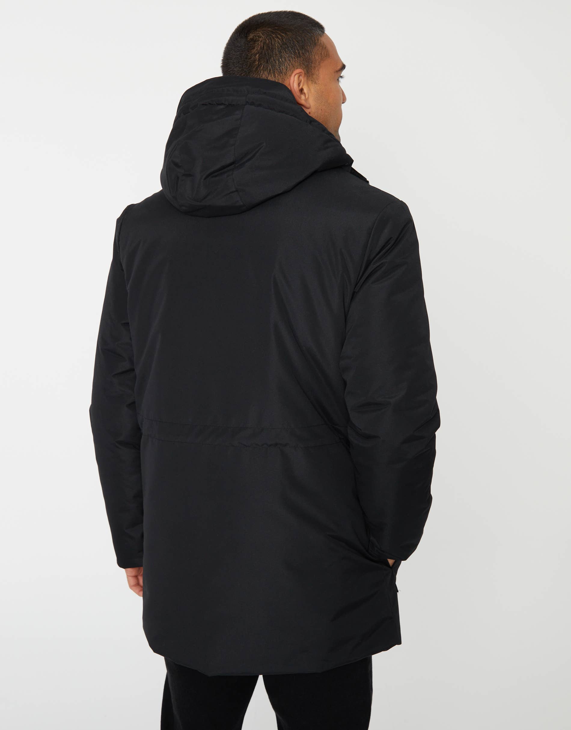 Black Men's Utility Hooded Jacket for wholesale on Faire1