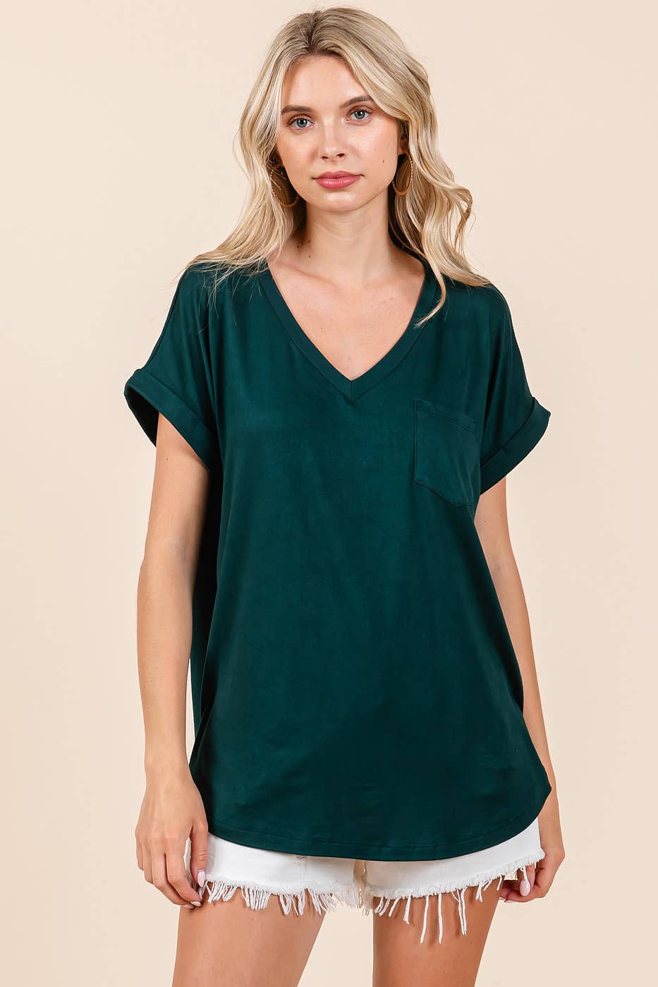 mittoshop – Engroshandel Strikket top - Dame – T9153 - DTY V-HALS MED 1 LOMMEDETALJE DOLMAN STRIKKET TOP34