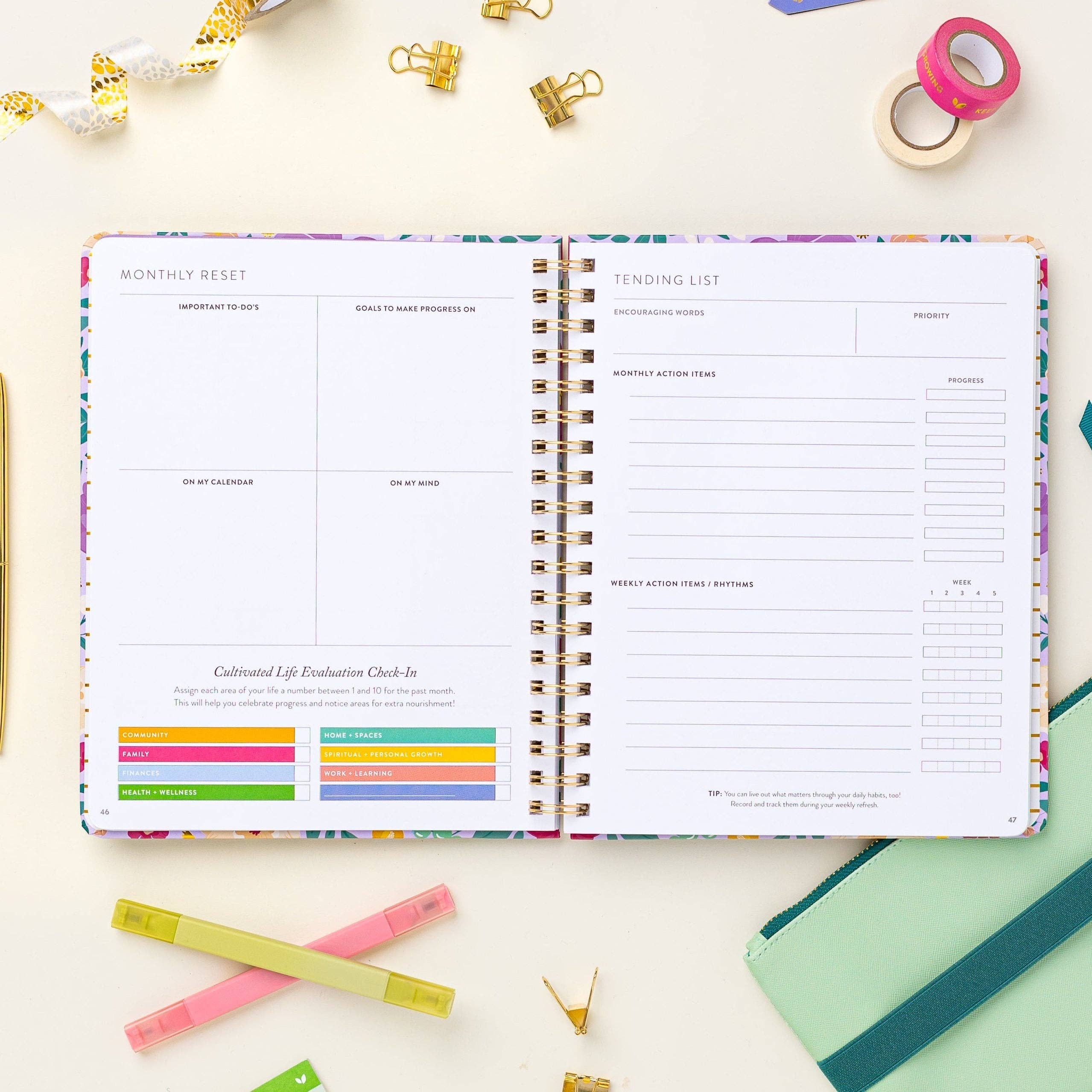 Cultivate What Matters - Wholesale Planner - Fresh Start Weekly Goal Planner | Bold Blooms10
