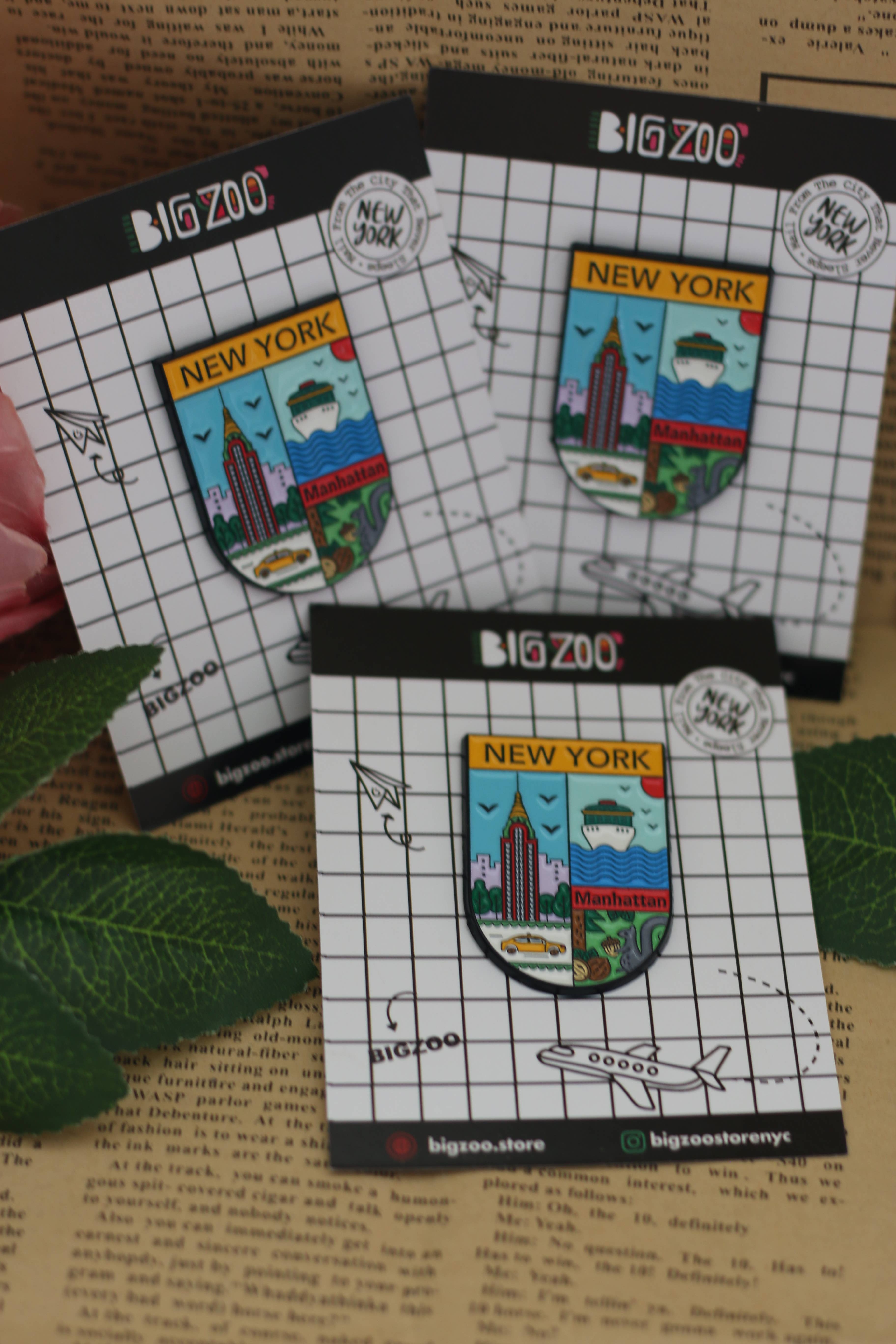 BigZoo Store - Venta al por mayor Botón/prendedor - Pin de esmalte de Nueva York - Nueva York Manhattan2