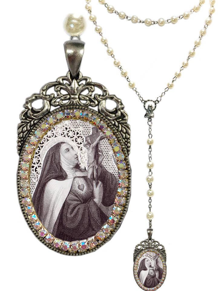 Teresa of Ávila (Saint Teresa of Jesus) Rosary - Patroness of Bodily illnesses; Headaches; Loss of Parents & People in Need of Grace for wholesale by MariaSantissimaShop