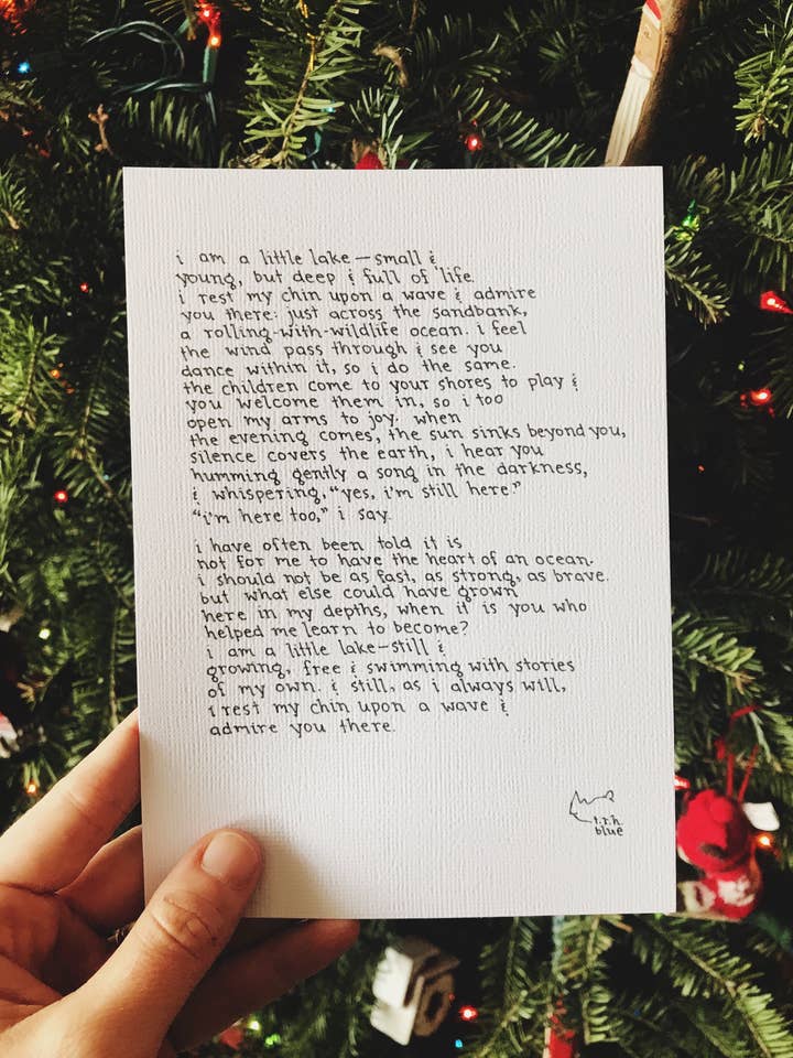 Eu Sou um Pequeno Lago//Poema por atacado de NOTESONTHEWAY