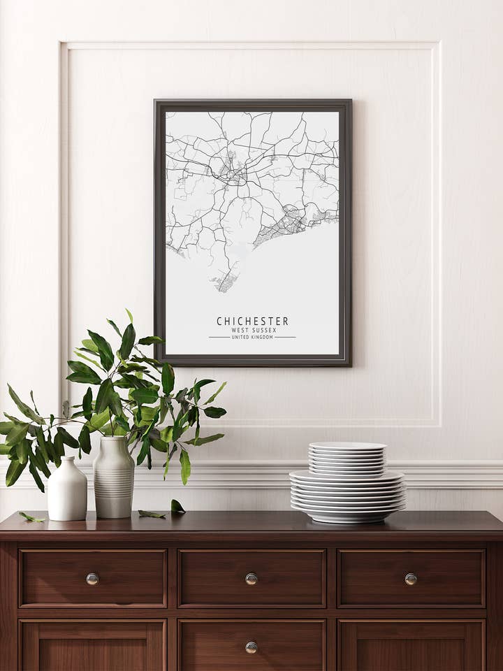 Stampa della città di Chichester per la vendita all'ingrosso da parte di Homemade Hollydays Wholesale