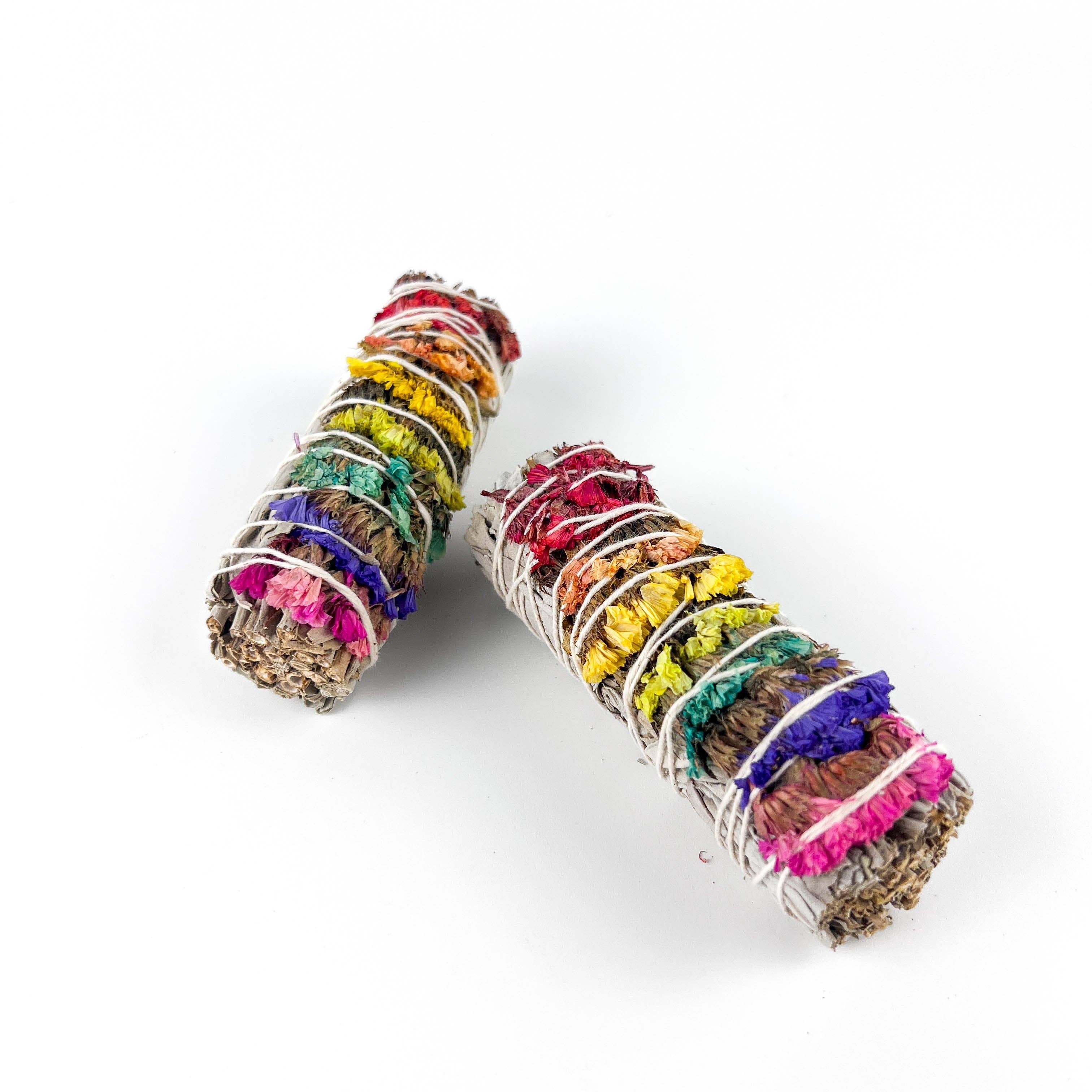 GREENROOTS USA LLC - Wholesale Sage Bundle - 7 Chakra Sinuata Flower White Sage 4" Organic Grown In Cali5