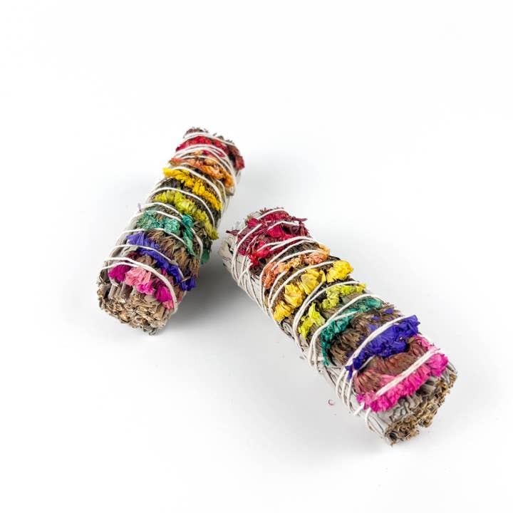 GREENROOTS USA LLC - Wholesale Sage Bundle - 7 Chakra Sinuata Flower White Sage 4" Organic Grown In Cali5