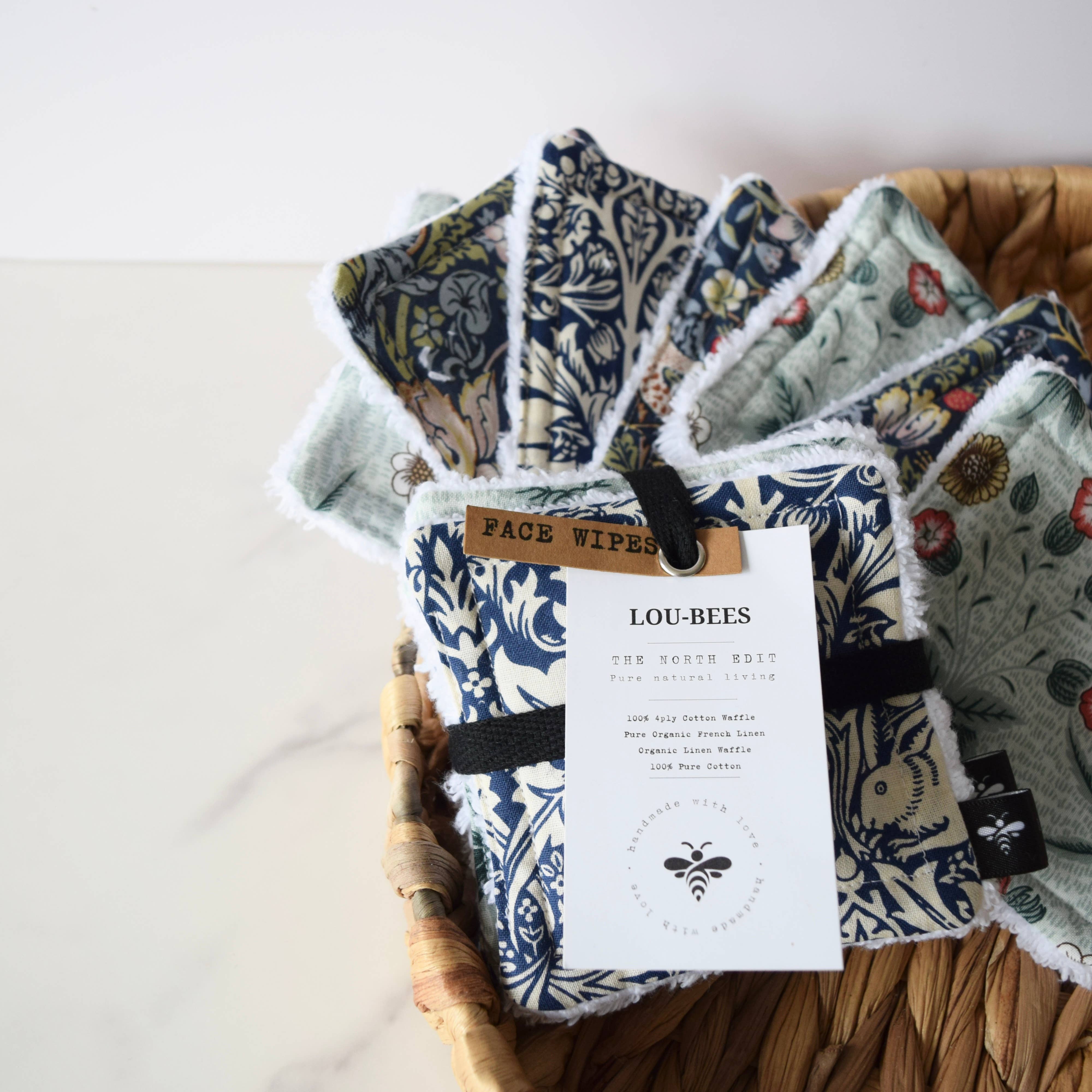 Lou Bees – wholesale Ansikts- och kroppsservetter – Lou-bees The North Edit | Återanvändbara ansiktsservetter, 5-pack3