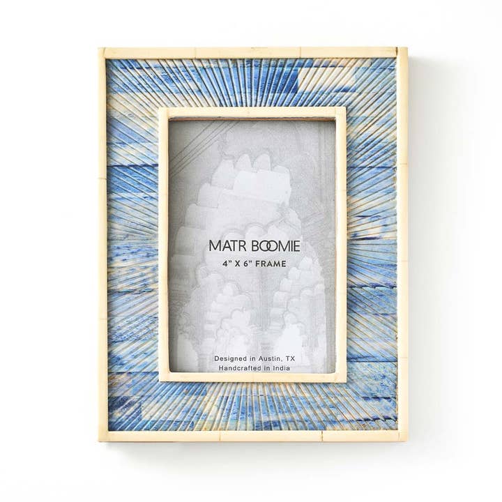 Matr Boomie Fair Trade - Wholesale Picture Frame - Neela 4x6 Picture Frame - Carved Bone