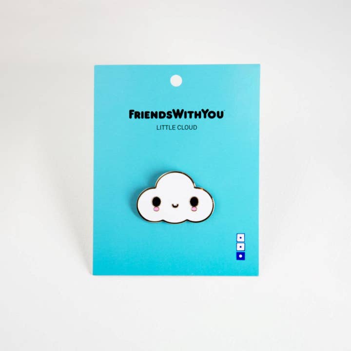 Little Cloud Enamel Pin x FriendsWithYou for wholesale by Third Drawer Down UK