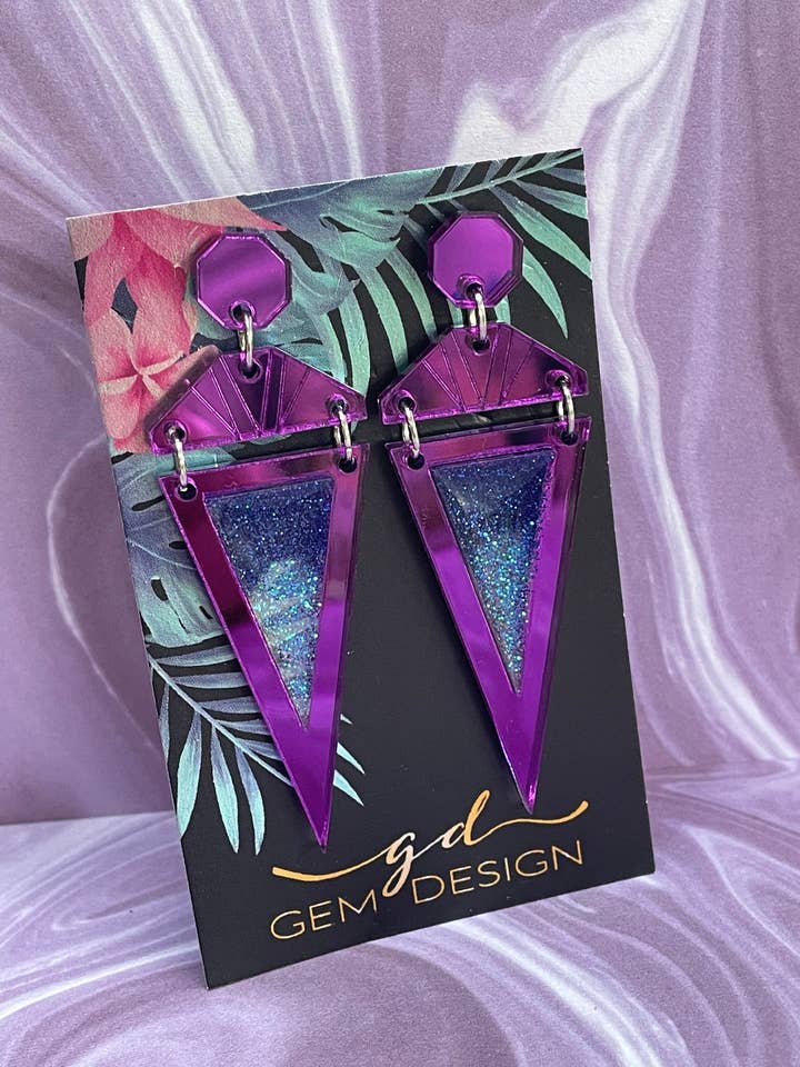 Akryl Erklæring øreringe for engroshandel hos Gem Design UK