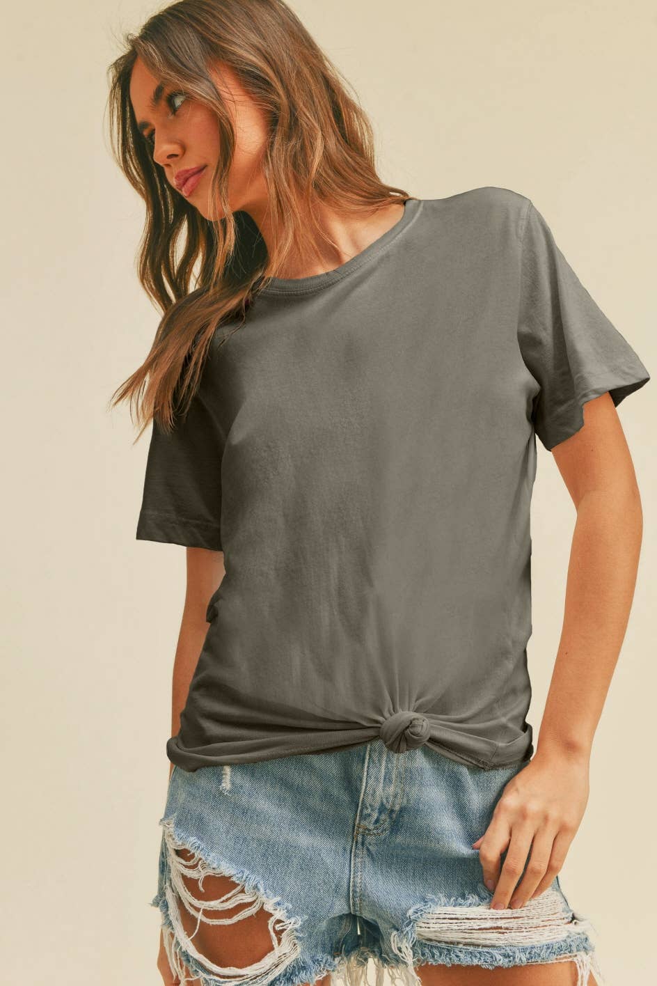 Honestee - Venta al por mayor Camiseta estampada - Mujer - Camiseta Clásica de Manga Corta en Blanco3