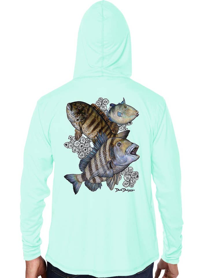 Sweat à capuche pour homme Barnacle Slam Performance Seagrass pour la vente par David Dunleavy