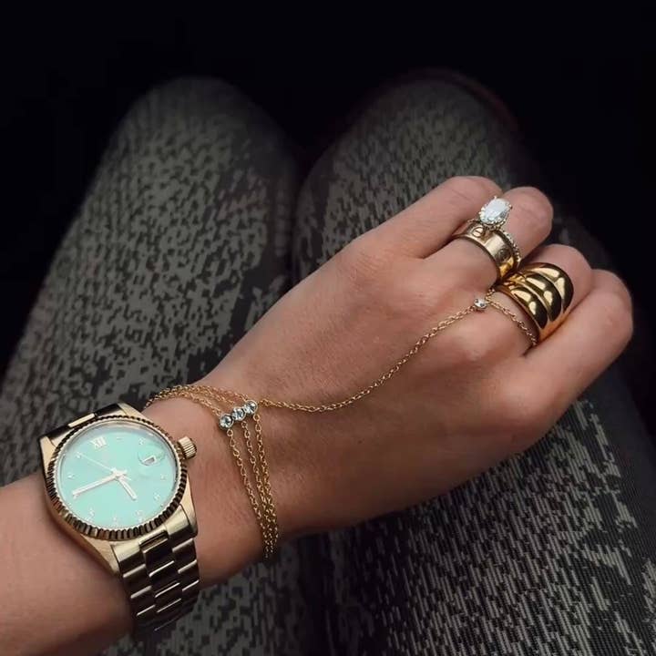 CHANSUTTPEARLS - Wholesale Link & Chain Bracelet - BENTLEY HAND CHAIN3