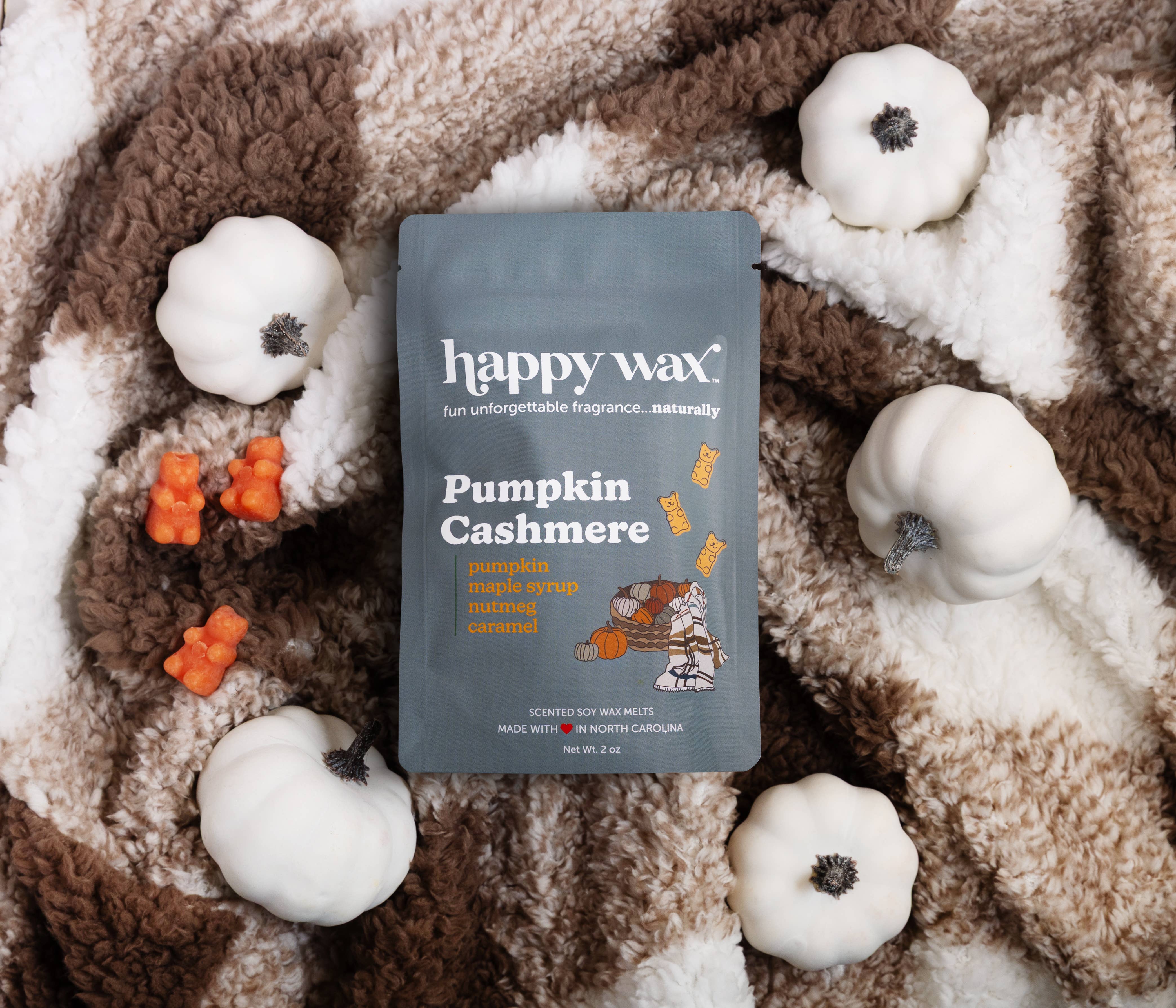 Happy Wax - Wholesale Wax Melt - Pumpkin Cashmere Wax Melts - Sample Pouch (2 oz) 1