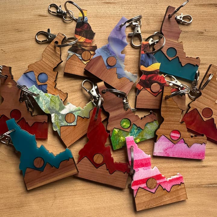 Idaho Mountain key chain for wholesale by Eclectic Ramshackle