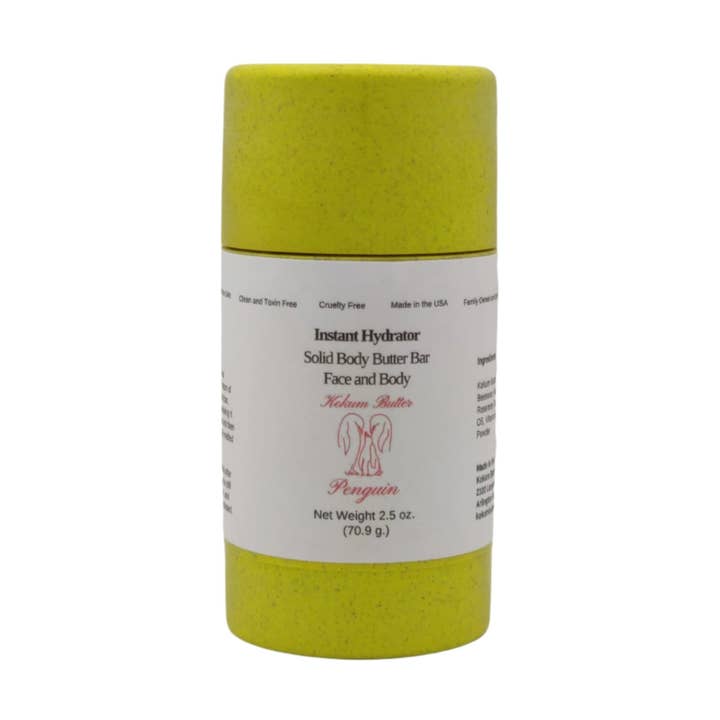 Kokum Butter Penguin - Wholesale Solid Lotion - Instant Hydrator (Lotion Bar) Wheat Straw Twistup Tube0
