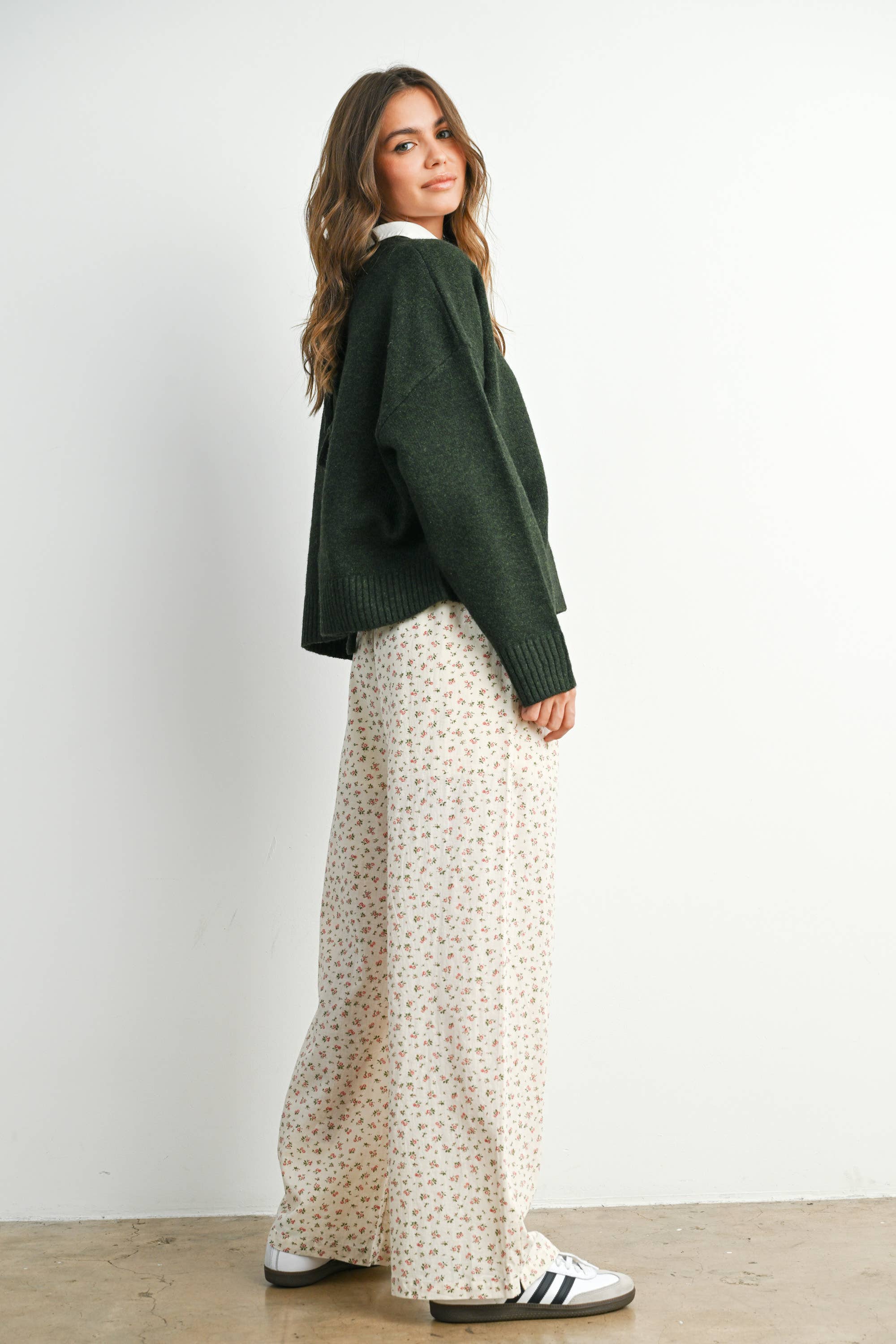 BUTTERMELON - Wholesale Knit Sweater - Women's - Tie-back Sweater - BMW781529