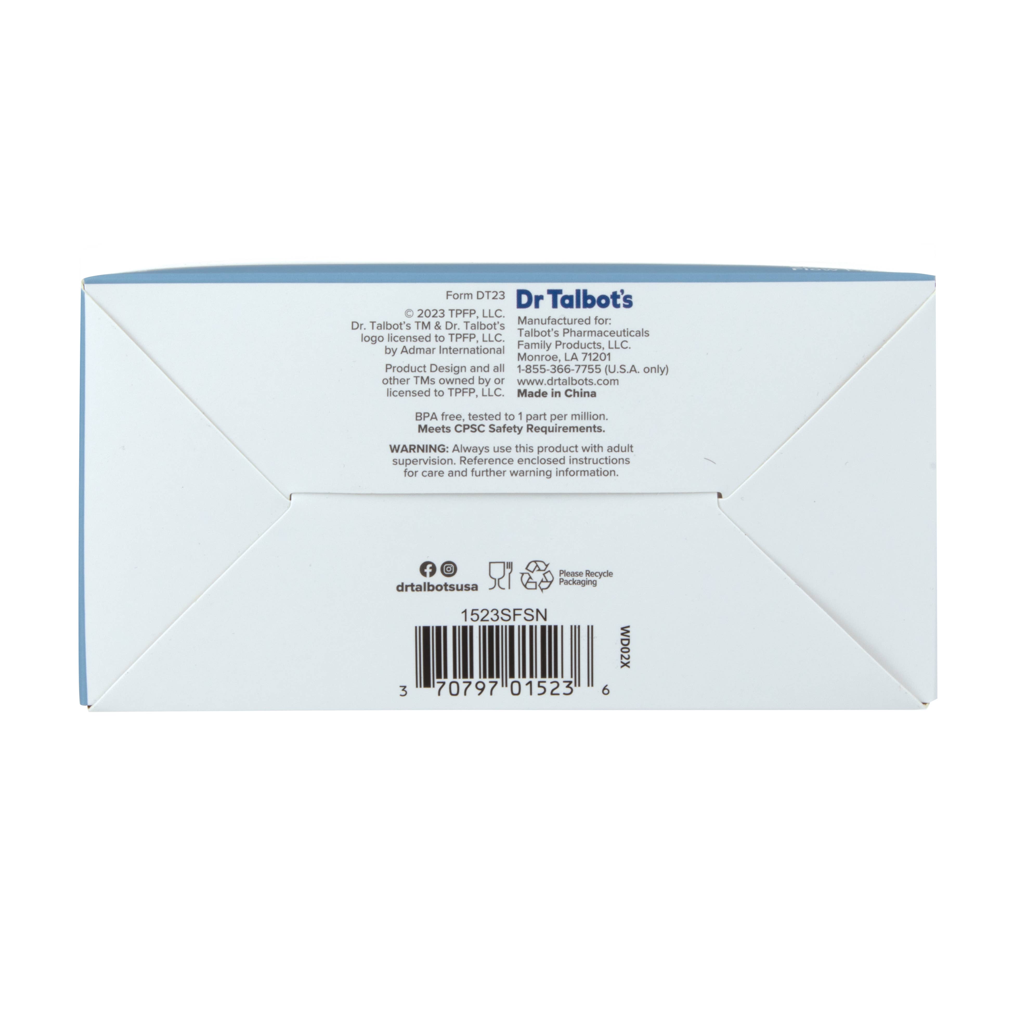 Dr. Talbot's - Wholesale Baby Bottle - Dr. Talbot's 2 Pack Anti-Colic Bottles, 6 oz or 9 oz12