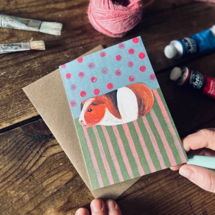 AC11- Guinea Pig Greetings Card for wholesale by IzziRainey