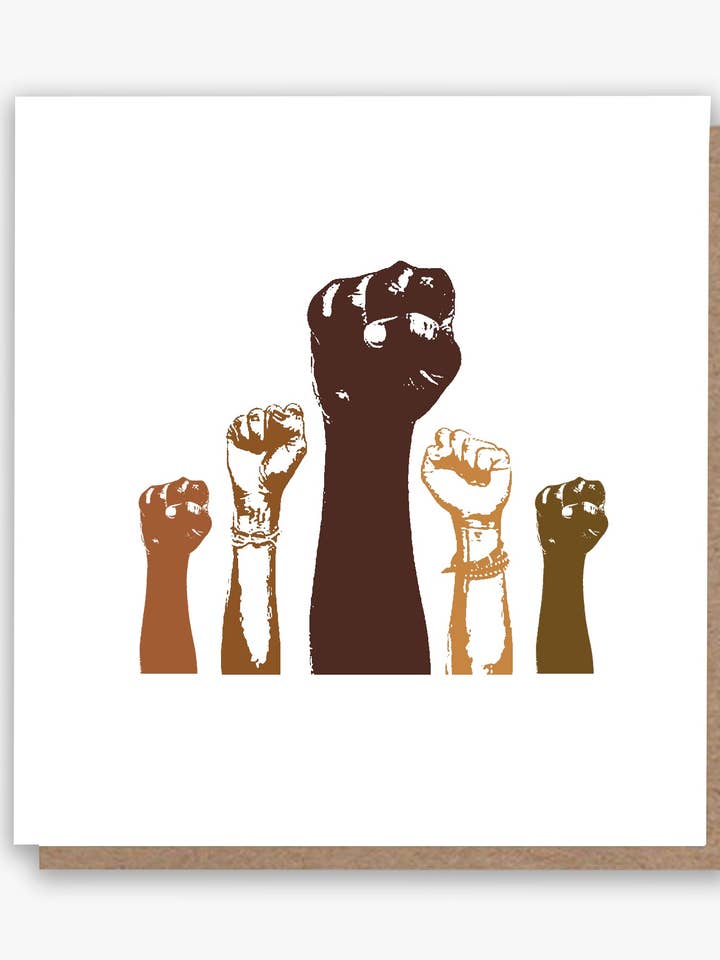 Carte de vœux Grand Rising Card ✊🏾 - Message de motivation pour la vente par All Shades