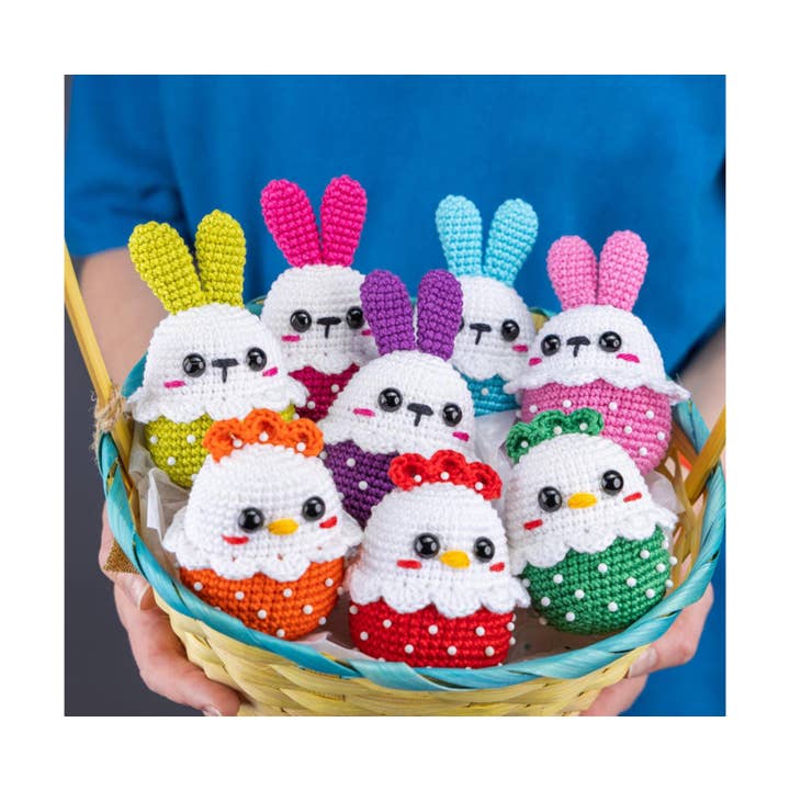 Virkad Påskhare Ägg & Kyckling, Amigurumi Påskkyckling för wholesale av Anh2 LTD
