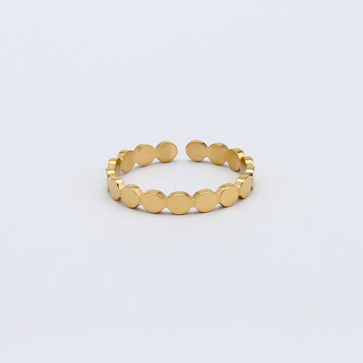 Pineapple Island – wholesale Band/Stackad Ring – Dainty Dot guldring1