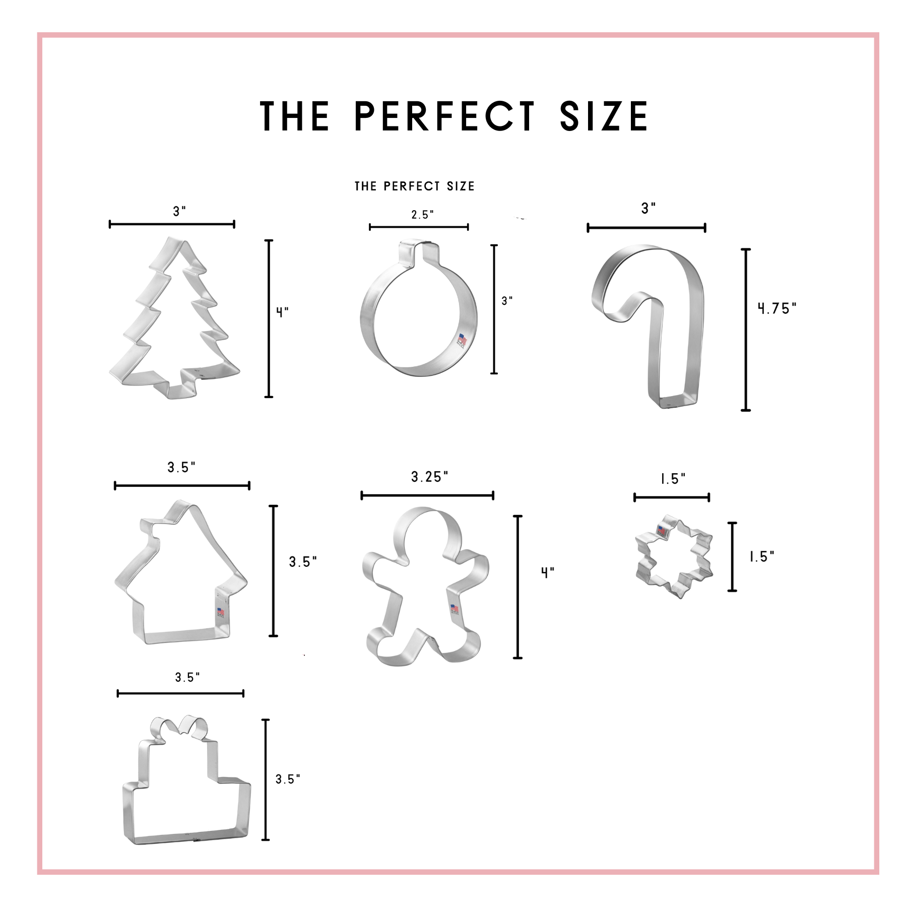 CookieCutter.com - Wholesale Cookie Cutter - Christmas Essentials Cookie Cutter 6 Pc Set HS05173