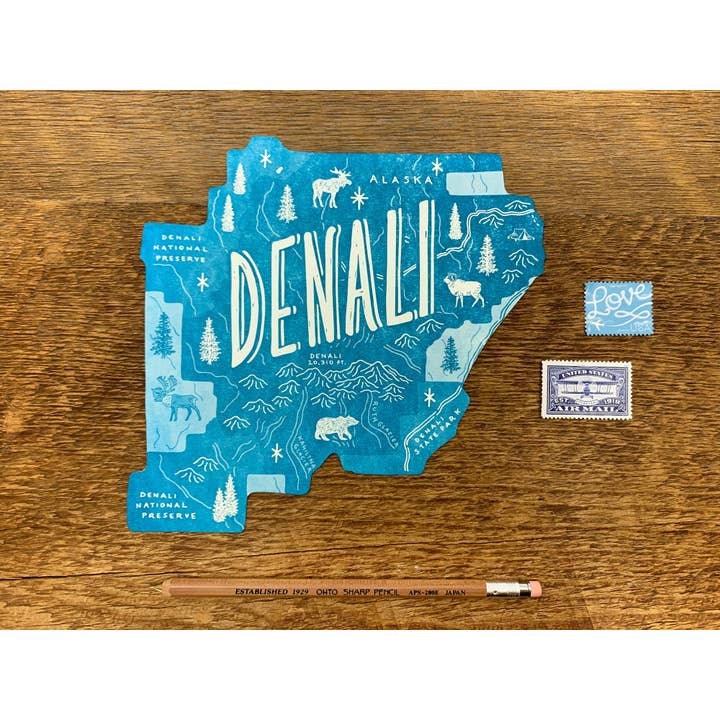 Noteworthy Paper & Press - Wholesale Postcard - Denali National Park Postcard1