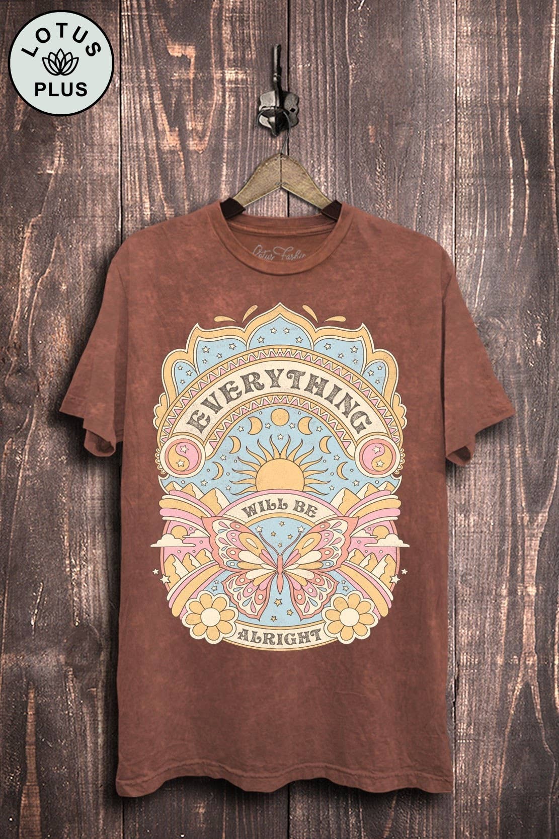 Lotus Fashion Collection - Wholesale T-shirt met print - Dames - Alles komt goed Graphic Top4