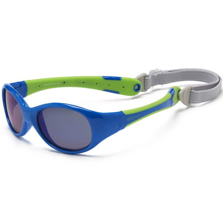 KOOLSUN® Flex - óculos de sol para criança - Blue Lime (UV400 Cat. 3) por atacado de Koolsun