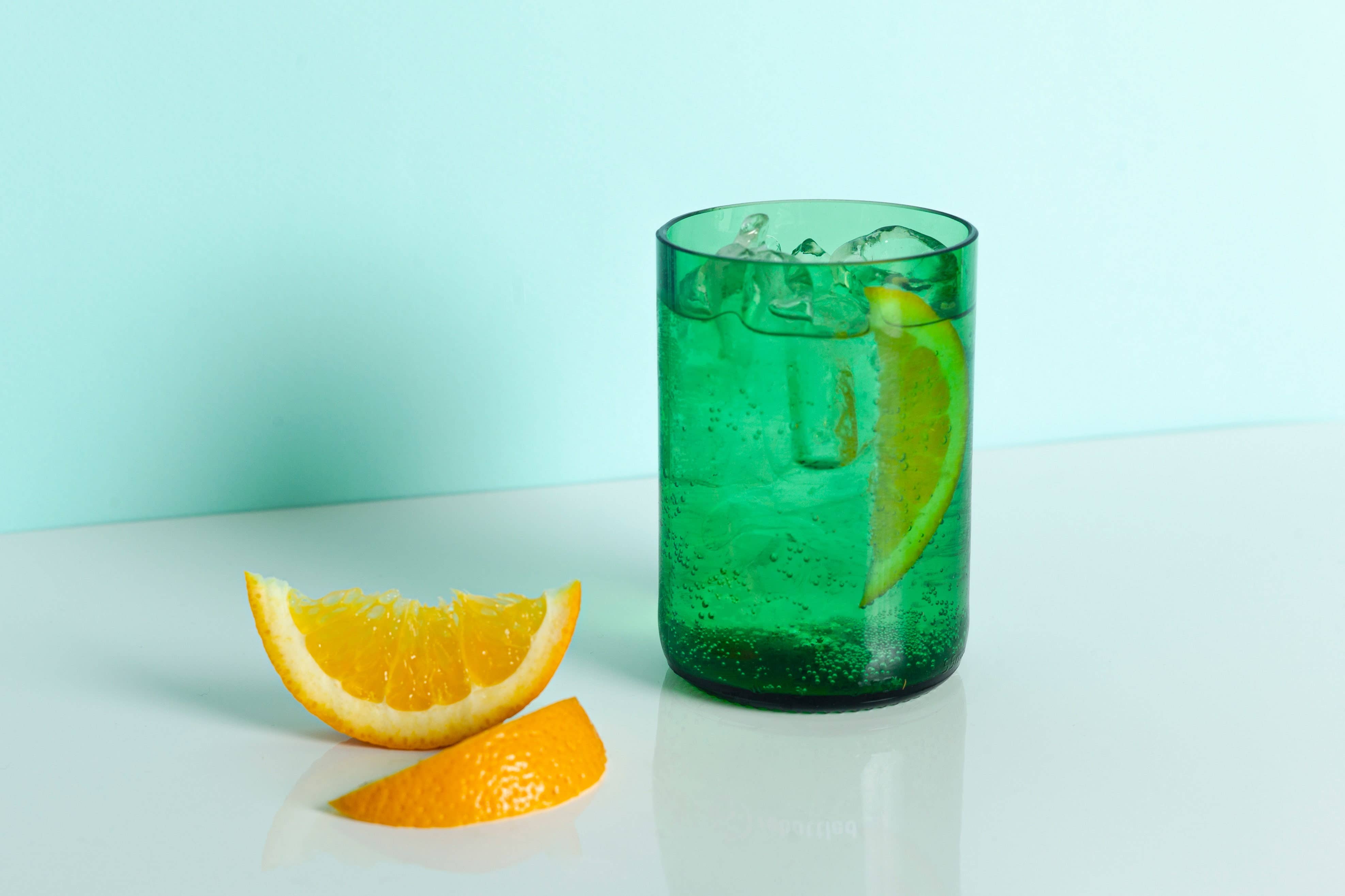 Rebottled - Wholesale Drinking Glass/Cup - Tumbler 4-pack - Green3