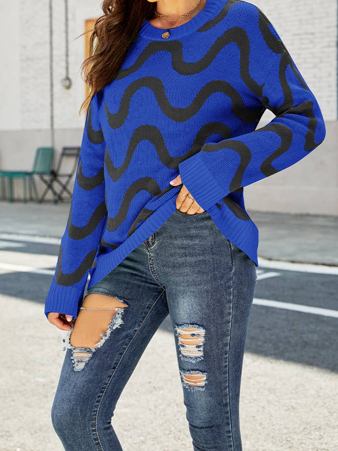 Scallop Knit Pullover Sweater YHZY088 for wholesale by UNISHE