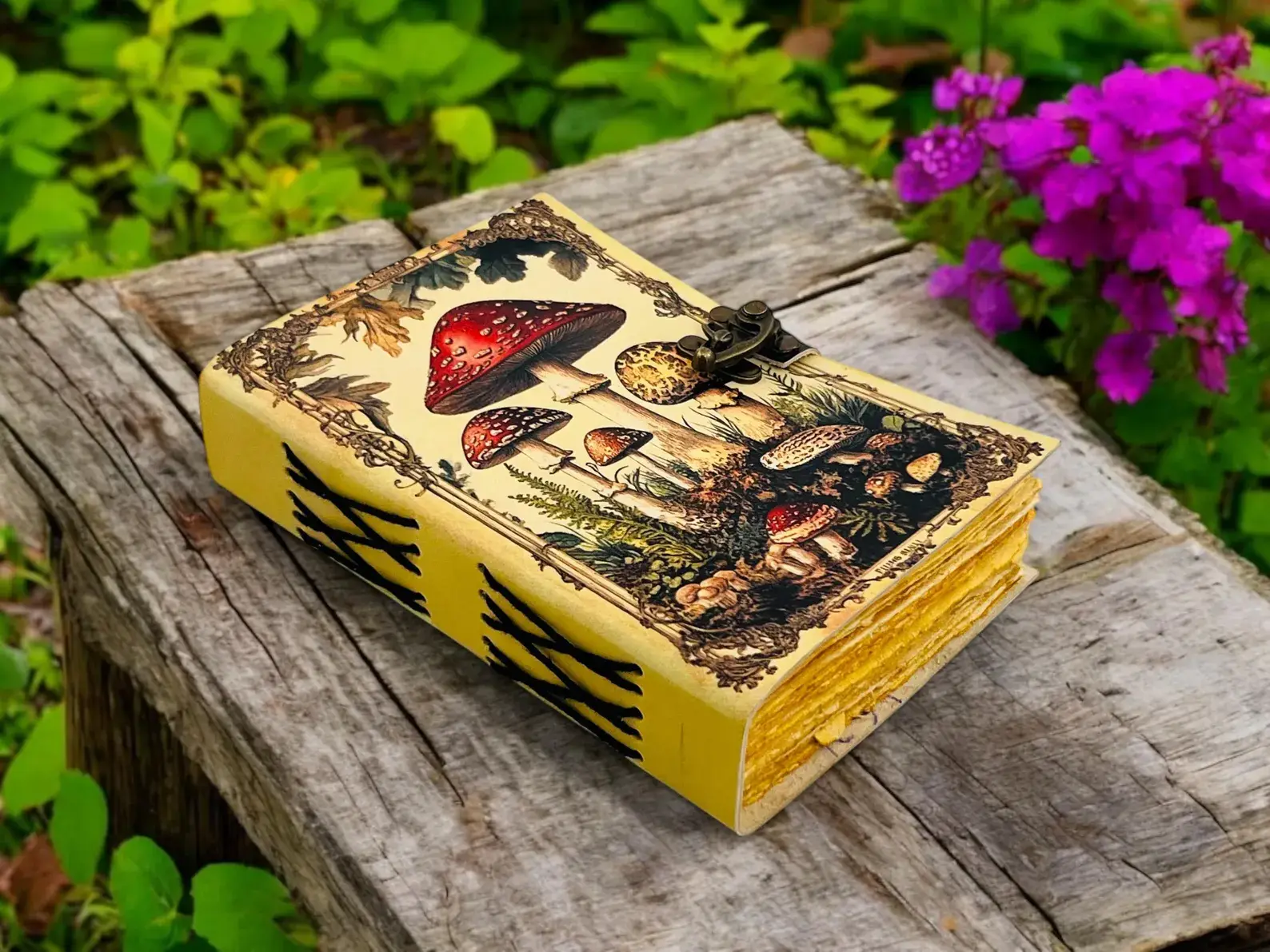 MNM HANDICRAFTS - Wholesale Journal/Diary - Grimoire Vintage Mushroom leather journal Handmade Antique 1